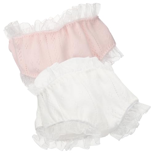 minkissy 2Stücke Puppenunterwäsche Wiederverwendbare Puppenhöschen für Mädchen Geeignet für Puppenzubehör und Rollenspiele mit Weißen und Spitzenhöschen von minkissy
