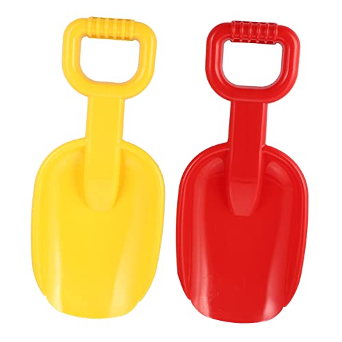 minkissy 2Stücke Sandschaufeln aus Kunststoff Kurze Griffschaufeln Sandspielzeug für Strand und Garten Zufällige Farben Sicher und Langlebig von minkissy