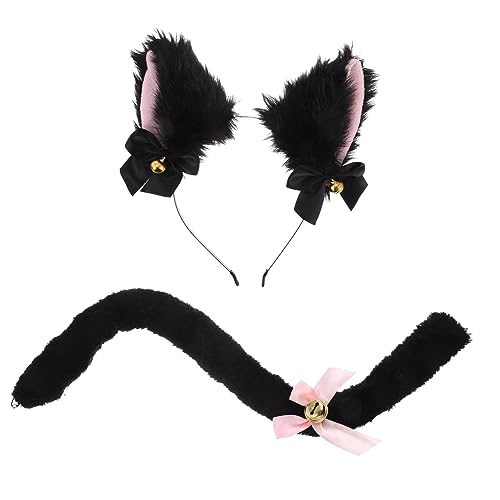 minkissy 2Stücke Teiliges Katzenkostüm mit Katzenohren Haarreif Pelzigem für Frauen für Cosplay Halloween Themenpartys Verarbeitung minkissy 2Stücke Teiliges Katzenkostüm mit Katzenohren Haarreif Pelzigem für Frauen für Cosplay Halloween Themenpartys Verarbeitung von minkissy