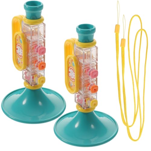 minkissy 2Stücke Trompetenspielzeug Blasinstrument für Kleine Musiker Fördert Musikalität und Kreativität Tragbar und Leicht für Jungen und Mädchen minkissy 2Stücke Trompetenspielzeug Blasinstrument für Kleine Musiker Fördert Musikalität und Kreativität Tragbar und Leicht für Jungen und Mädchen von minkissy