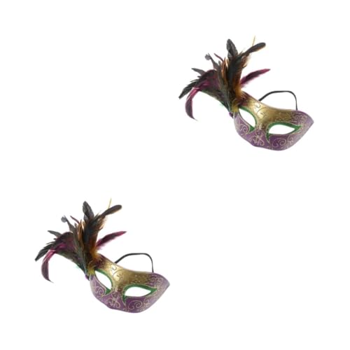 minkissy 2st Karnevalsmaske Halloween Masken Karneval Maske Maskerade-party-maske Halbe Maskerade-masken Ballmasken Am Abend Karneval-schirmmaske Maskerade Mardi Parade Kostüm Plastik von minkissy