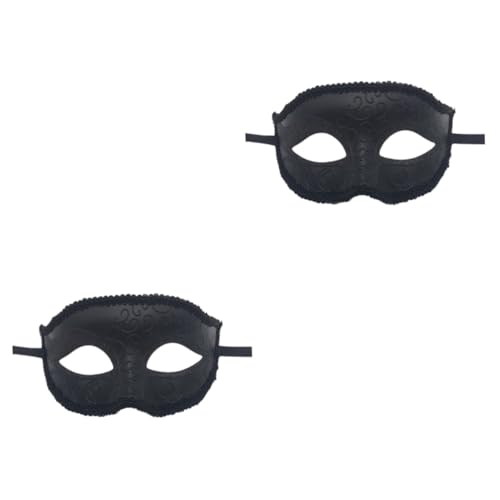 minkissy 2St Maskenball Halloween-Maske schwarzes Kostüm Partymaske Kostüme Hochzeit kleidung Kleider Maskerade Kostüm Augenmaske Maskerade-Maske bilden Augenbinde Venedig Männer und Frauen von minkissy