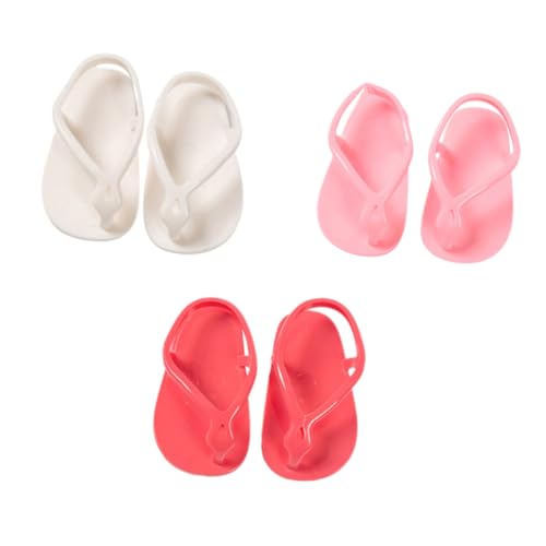 minkissy 3 Paare DREI Mädchen Puppen Sandalen Simulierte Flip Flops Rosa und Weiß Puppenzubehör für Kreatives und Miniatur Deko minkissy 3 Paare DREI Mädchen Puppen Sandalen Simulierte Flip Flops Rosa und Weiß Puppenzubehör für Kreatives und Miniatur Deko von minkissy