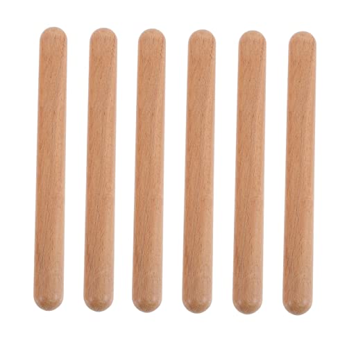 minkissy 3 Paare Holz Claves Rhythmus Stäbe für Musikinstrumente zur des Rhythmusgefühls Musikalischen von Anfängern aus Massivem Holz minkissy 3 Paare Holz Claves Rhythmus Stäbe für Musikinstrumente zur des Rhythmusgefühls Musikalischen von Anfängern aus Massivem Holz von minkissy
