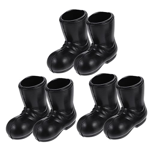 minkissy 3 Paare Miniatur Santa Stiefel aus Hochwertigem Kunststoff Robuste Weihnachtsdeko Figuren für Puppenhaus Kindgerechte Mini Weihnachtsmann Stiefel Langlebige Mini Schuh Deko von minkissy