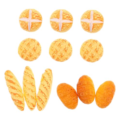 minkissy 3 Sätze Miniatur Brotmotiv Set Teilig Lebensnahe Puppenhaus Deko Brotmodelle Realistische Backwaren Zubehör für Kreatives Rollenspiel Küchen Szene von minkissy