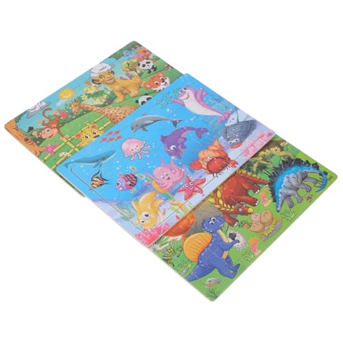 minkissy 3 Sätze Teiliges Holzpuzzle für Bunten Tiermotiven Glatten Kanten Robustem Material Fördert Feinmotorik und Hand Auge Koordination als Lernspielzeug für Kleinkinder minkissy 3 Sätze Teiliges Holzpuzzle für Bunten Tiermotiven Glatten Kanten Robustem Material Fördert Feinmotorik und Hand Auge Koordination als Lernspielzeug für Kleinkinder von minkissy