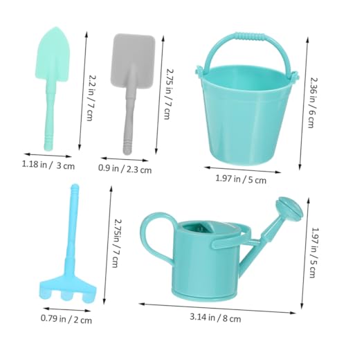 minkissy 3 Sätze Teiliges Mini Gartenset mit Gießkanne Schaufel und Eimer Leichtes Robustes für Dekoratives Bonsai Zubehör für Rollenspiele und Gartendekoration von minkissy