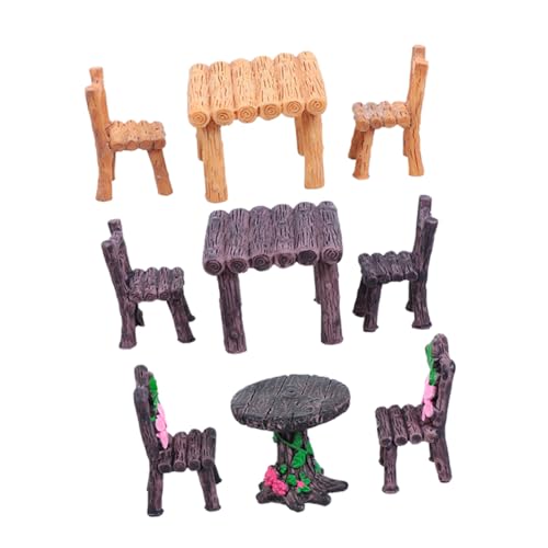 minkissy 3 Sätze Teiliges Miniatur Harz Möbel für Feengarten Realistische Mini Tische Stühle in Verschiedenen Designs Stabile Verblassungsresistente Dekoration für Mikrolandschaften und DIY minkissy 3 Sätze Teiliges Miniatur Harz Möbel für Feengarten Realistische Mini Tische Stühle in Verschiedenen Designs Stabile Verblassungsresistente Dekoration für Mikrolandschaften und DIY von minkissy