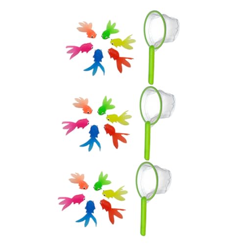minkissy 3 Sätze Wasserspielzeug Goldfisch Soft Wasserfische mit Netz Farbenfrohe Badewannen und Poolsammlung Fördert Hand Auge Koordination und Farbenerkennung für Zufällige Farbe minkissy 3 Sätze Wasserspielzeug Goldfisch Soft Wasserfische mit Netz Farbenfrohe Badewannen und Poolsammlung Fördert Hand Auge Koordination und Farbenerkennung für Zufällige Farbe von minkissy