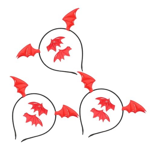 minkissy 3 Satz Fledermaus Stirnbänder mit Haarclip Halloween Party Haarschmuck Leicht und Bequem für Damen Cosplay Kostüm Zubehör von minkissy