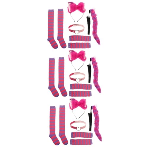 minkissy 3 Sets Katzenohren Stirnband Kostüm Weiches Kleid Anhänger Cosplay Handschuhe Katzenohren Haarschmuck Kragen Performance Choker Party Cosplay minkissy 3 Sets Katzenohren Stirnband Kostüm Weiches Kleid Anhänger Cosplay Handschuhe Katzenohren Haarschmuck Kragen Performance Choker Party Cosplay von minkissy