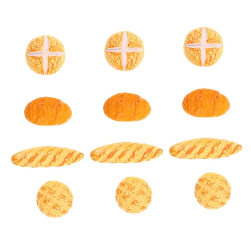 minkissy 3 Sets Puppenhaus-Brot, Miniatur-Lebensmittel-Display-Requisite, Winziges Küchenbäckerei-Modell, Dekorationszubehör Für Rollenspiele Und Kreatives Spielen (4 Stück Pro Set) von minkissy