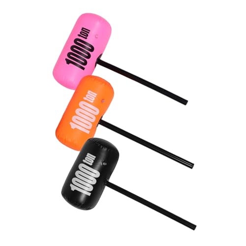 minkissy 3 Stück Aufblasbarer Großer PVC Hammer Teiliges für Outdoor Spiele Cosplay Partydekoration Kinderfreundlich Sicher von minkissy