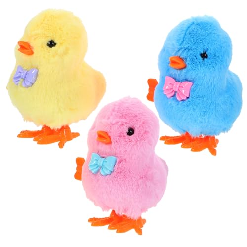minkissy 3 Stück Aufziehspielzeug Hühnchen Lustige Springende Küken für Ostern und Geburtstagsfeiern Farblich Zufällig für Jungen und Mädchen Zufällige Farbe Zufällige Farbe von minkissy