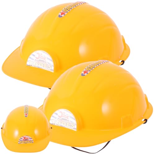 minkissy 3 Stück Bauhelm Sicherheitshelme für Kostümpartys Rollenspiele und Bauprojekte für Jungen und Mädchen Leicht und Bequem zu Tragen von minkissy