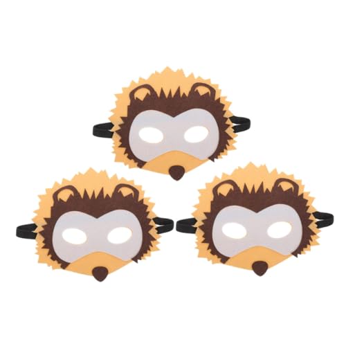 minkissy 3 Stück Cartoon Tiermasken aus Vliesstoff Igel Augenmaske für Kostümparty Karneval und Aufführungen Lustige und Praktische Tiermasken für Erwachsene von minkissy