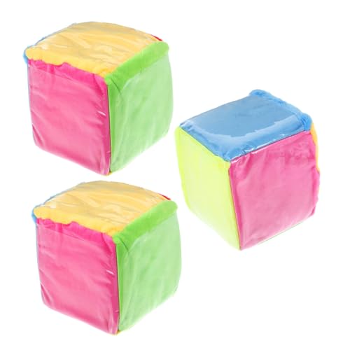 minkissy 3 Stück Große Würfel Softwürfel mit Kartenfächern Bunte Sechseitige Plüschwürfel für Einlegekarten Lernspielzeug für Mathematik und Logisches Denken Sicherer Stoff Vielseitig für von minkissy