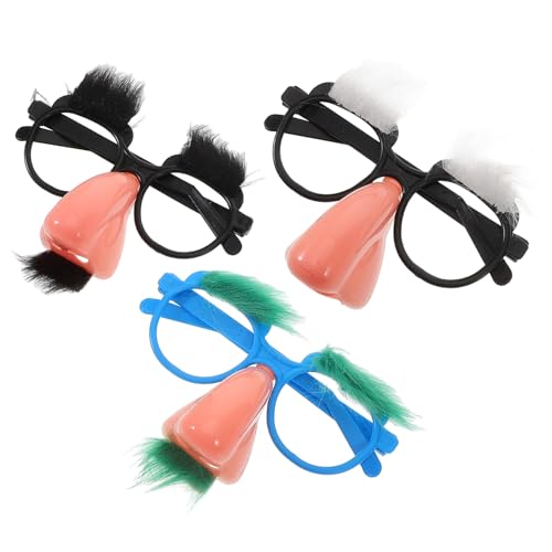 minkissy 3 Stück Lustige Requisitenbrille Nase Nachahmung Dame Stütze Party Neuheit Requisiten für Fotoautomaten lustige Brille lustige sonnenbrille für erwachsene Plastik von minkissy