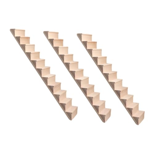 minkissy 3 Stück Maßstab Unlackierte Holztreppe für Puppenhaus ohne Handlauf für Kreative DIY Projekte und Miniaturszenen minkissy 3 Stück Maßstab Unlackierte Holztreppe für Puppenhaus ohne Handlauf für Kreative DIY Projekte und Miniaturszenen von minkissy