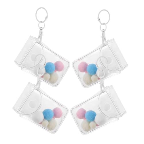 minkissy 3 Stück Mini PVC Tragetaschen Transparent Handtasche Crossbody Schultertasche für Mini Puppen Sammler mit Lustigem Überraschungsdesign und Vielseitigen Tragemöglichkeiten von minkissy