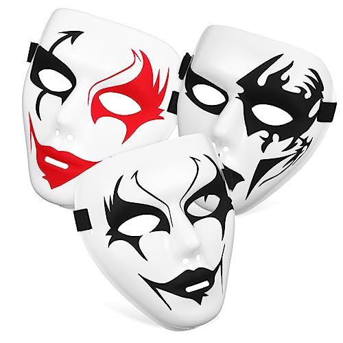 minkissy 3 Stück PVC Halloween Masken Verstellbar mit Elastischem Band Langlebige Gruselige Street Dance Masken für Kostümparty Cosplay Halloween Karneval und Bühnenauftritte minkissy 3 Stück PVC Halloween Masken Verstellbar mit Elastischem Band Langlebige Gruselige Street Dance Masken für Kostümparty Cosplay Halloween Karneval und Bühnenauftritte von minkissy