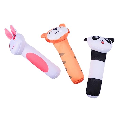 minkissy 3 Stück Plüsch Rassel Teiliges Weiches Greifspielzeug für Neugeborene Sensorische Sicherer Kuschelspaß für Junge Mädchen und Kleinkinder für Reisen und Entwicklung von minkissy