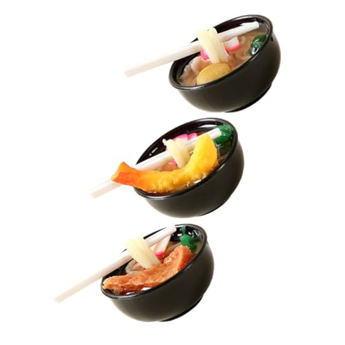 minkissy 3 Stück Realistische Teiliges Pasta Modell mit Garnelen und Rindfleisch Künstliche Spaghetti Simulation für Hausdekoration Party Deko und Fotografie Sicheres Material Lebensechte von minkissy