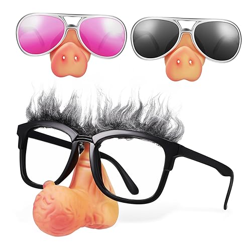 minkissy 3 Stück Schweine Nase Requisiten Lichtbrille Kreative Brille Rave Erwachsene Kind Kostümparty Lustig Partybrille Gläser Party Gefälligkeiten Schnauze -objektive von minkissy