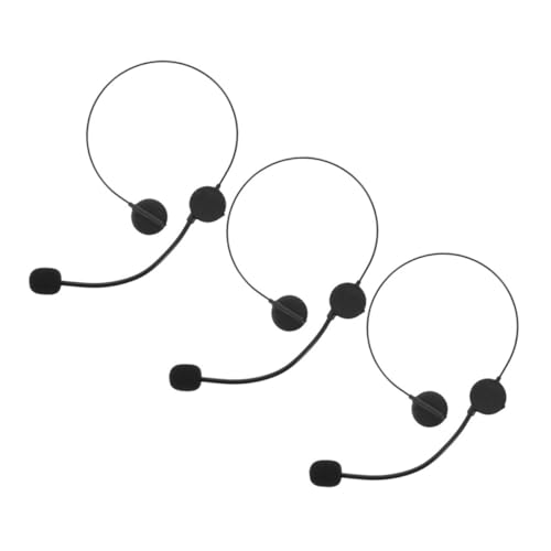 minkissy 3 Stück Teiliges Cosplay Headset Accessoire für Halloween und Kostümpartys Lustiges Mikrofon Prop für Rollenspiele Kreative Verkleidung Leicht und Tragbar von minkissy