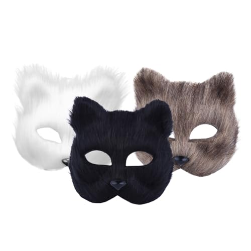 minkissy 3 Stück Teiliges Fuchsmasken mit Elastischem Band Atmungsaktiv Leichtes Material Halbe Gesichtsmasken für Halloween Karneval Cosplay und Party für Damen und Herren minkissy 3 Stück Teiliges Fuchsmasken mit Elastischem Band Atmungsaktiv Leichtes Material Halbe Gesichtsmasken für Halloween Karneval Cosplay und Party für Damen und Herren von minkissy