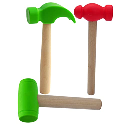 minkissy 3 Stück Teiliges Holzspielzeug für Pounding Hammer Großer Hammer Grüner Rollenspielzeug für Kreative Lernspiele und Geburtstagsgeschenke von minkissy
