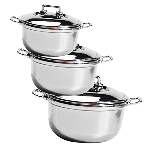 minkissy 3 Stück Teiliges Mini Kochgeschirr Miniatur Suppentöpfe Dekorative Puppenhaus Töpfe Lernspielzeug Küchenzubehör für Jungen und Mädchen minkissy 3 Stück Teiliges Mini Kochgeschirr Miniatur Suppentöpfe Dekorative Puppenhaus Töpfe Lernspielzeug Küchenzubehör für Jungen und Mädchen von minkissy