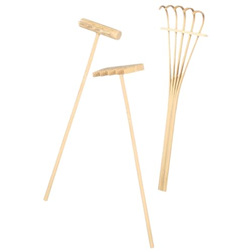 minkissy 3 Stück Teiliges Mini Zen Sand Garten aus Robustem Kunststoff Kreative Sand Tray Werkzeuge für Meditation und Dekoration als Tischornament für Home Office Entspannung von minkissy