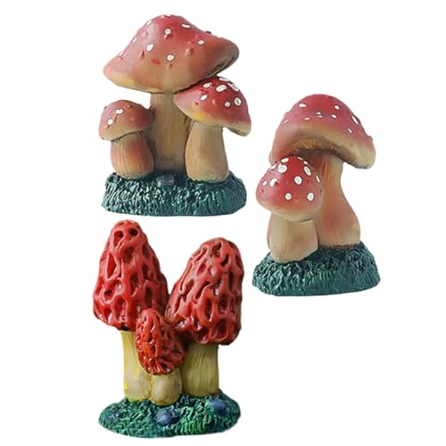 minkissy 3 Stück Teiliges Miniatur Pilz Dekor aus Resin Realistisch Gestaltete Gartenfigur für Mooslandschaften DIY Bonsai Zubehör Platzsparend und Vielseitig für Blumentöpfe und Micro minkissy 3 Stück Teiliges Miniatur Pilz Dekor aus Resin Realistisch Gestaltete Gartenfigur für Mooslandschaften DIY Bonsai Zubehör Platzsparend und Vielseitig für Blumentöpfe und Micro von minkissy