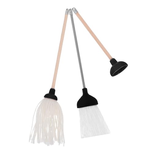 minkissy 3 Stück Teiliges Miniatur Reinigungsset Realistischer Mop und Besen mit Toilettenstößel für Puppenhaus Badezimmerdekoration und Rollenspiele Zubehör minkissy 3 Stück Teiliges Miniatur Reinigungsset Realistischer Mop und Besen mit Toilettenstößel für Puppenhaus Badezimmerdekoration und Rollenspiele Zubehör von minkissy