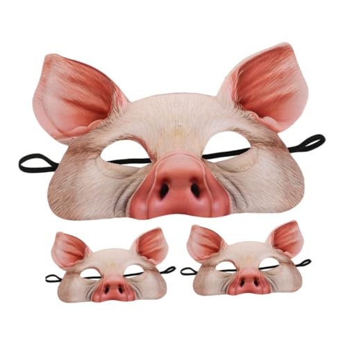 minkissy 3 Stück Teiliges Pig Maske für Karneval und Kostümpartys Realistische Tiermaske Verstellbare Passform für Halloween und Rollenspiele minkissy 3 Stück Teiliges Pig Maske für Karneval und Kostümpartys Realistische Tiermaske Verstellbare Passform für Halloween und Rollenspiele von minkissy
