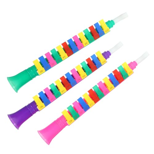 minkissy 3 Stück Teiliges Plastik Mundharmonika Leichtes Pädagogisches Musikinstrument für Junge Mädchen Bunte Tasten Harmonica Langlebig Geburtstags oder Zufällige Farbe von minkissy