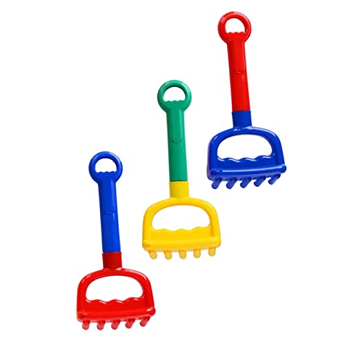 minkissy 3 Stück Teiliges Sandspielzeug für Bunte Sandrechen für Strand und Spielplatz Leicht und Tragbar Fördert Kreativität und Geschicklichkeit von minkissy