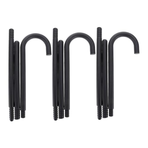 minkissy 3 Stück Teiliges Stock Sichere Party Requisiten Krücken mit Mystischem Design Vielseitig für Kostüm Bühnenauftritte und Halloween Schwarzer Zauberstab für Kleine Zauberer von minkissy