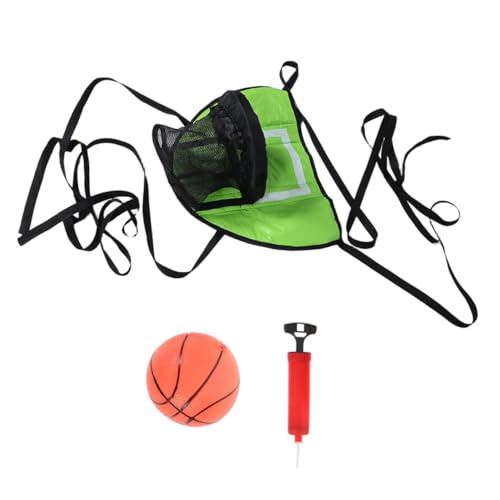 minkissy 3 Stück Teiliges Trampolin Basketballset mit Mini Bällen und Pumpe Outdoor Sport Zubehör für Familienaktivitäten und Sicheres im Freien von minkissy