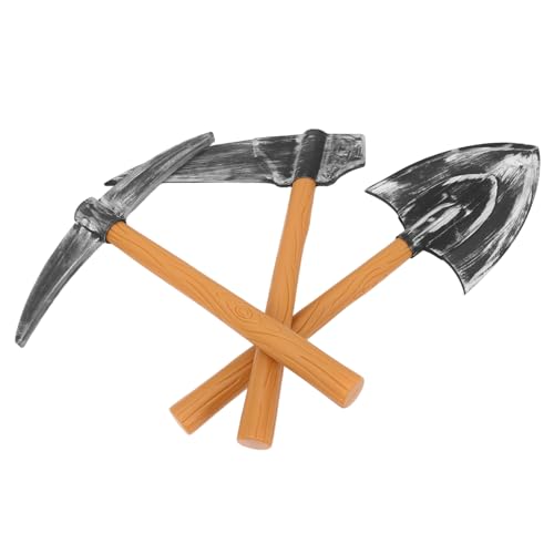 minkissy 3 Stück Teiliges Zwergen Requisiten Set aus Leichtem Langlebigem Material mit Spitzhacke und Schaufel für Halloween Bühnenauftritte Karneval und Partydekoration von minkissy