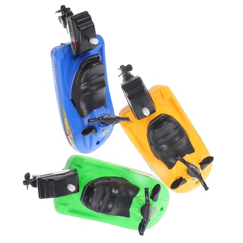 minkissy 3 Stück Wind Up Motorboot Badespielzeug für Kleinkinder Lustige Schwimmspielzeuge für Badewanne Kreative Badewannenspielzeuge für Fördert Spaß Beim Baden von minkissy