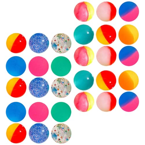 minkissy 30 Stücke Kleiner Hüpfbälle für Kinder Bunte Spielzeug Füllmaterial für Partytüten Dehnbares Spielzeug für Mädchen und Jungen von minkissy