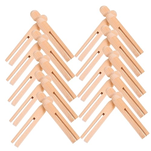 minkissy 30 Stück DIY Handgemalte Holzpuppen Unvollendete Figuren für Kreative für Jungen und Mädchen Fördert Fantasie und Kognitive Fähigkeiten von minkissy