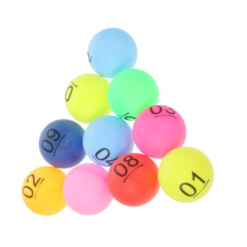 minkissy 30 Stück Farbe Zahlenball Grubenkugeln Hohle Tombolakugeln Interessante Spielbälle Kleine Plastikbälle Für Spiele Zu Öffnende Tombola-bälle Befüllbare Gewinnbälle Plastikkugeln Pp von minkissy