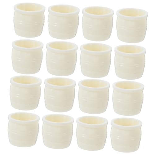 minkissy 30 Stück Miniatur Blumentöpfe für DIY Basteln Realistische Mini Bonsai Pflanzgefäße Vielseitige Puppenhaus Garten Dekoration Kleine Plastik Blumentöpfe für Mikro Landschaften von minkissy