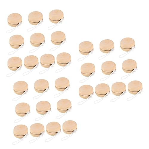 minkissy 30 Stück Teiliges DIY Holzkreisel zum Bemalen Holzspielzeug Ansprechender Ball für Jungen und Mädchen Kreatives Bastelspielzeug für Kindergeburtstag und Freizeitspaß von minkissy
