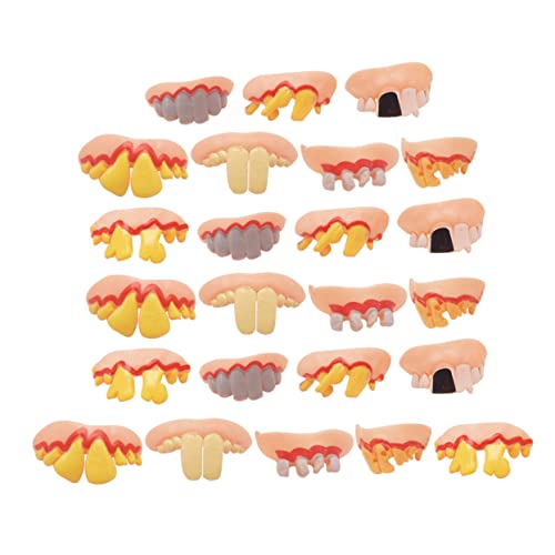 minkissy 30 Stück Teiliges Lustige Halloween Falschezähne Gruselige Party Prothese Weiches Realistische Denture für Kostüm und Cosplay Verschiedene Styles Zufällig für Halloween von minkissy