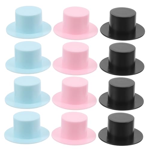 minkissy 30 Stück Teiliges Mini Clown Hüte aus Kunststoff Kleine Bunte Partyhüte in Schwarz Himmelblau und Je Vielseitig für Weihnachtsdeko Basteln Bühnenauftritte und Spielzubehör von minkissy